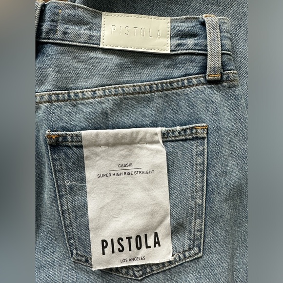 Pistola Cassie Super High Rise Straight Leg in April Showers - Picture 8 of 8